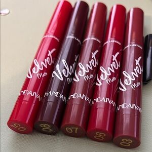 Velvet Matte Lipstick Set - 5 Red Shades